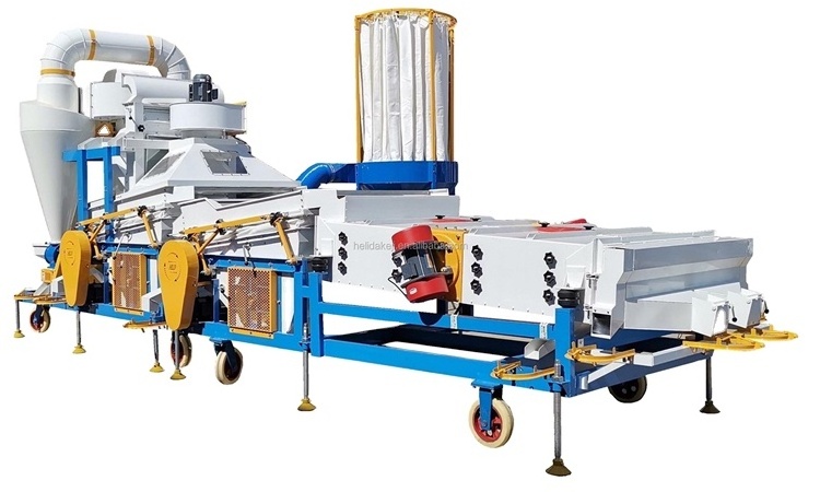 combined seed cleaner with stone remove bad seed remove size sorter