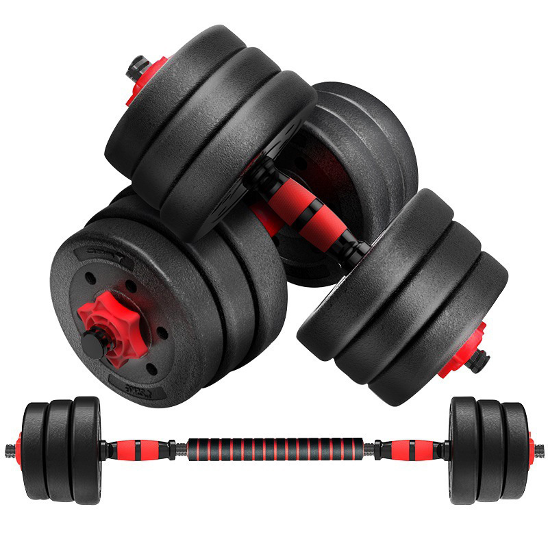 10-40kg Best selling  cement 6 Middle 1 adjustable dumbbells gym barbell kettlebell sets Juego de mancuernas long dumbbell