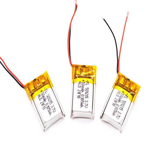 Ultra small Mining Size 3.7V 50Mah 501215 Li-Polymer Lithium Ion Battery for Smart wearable devices