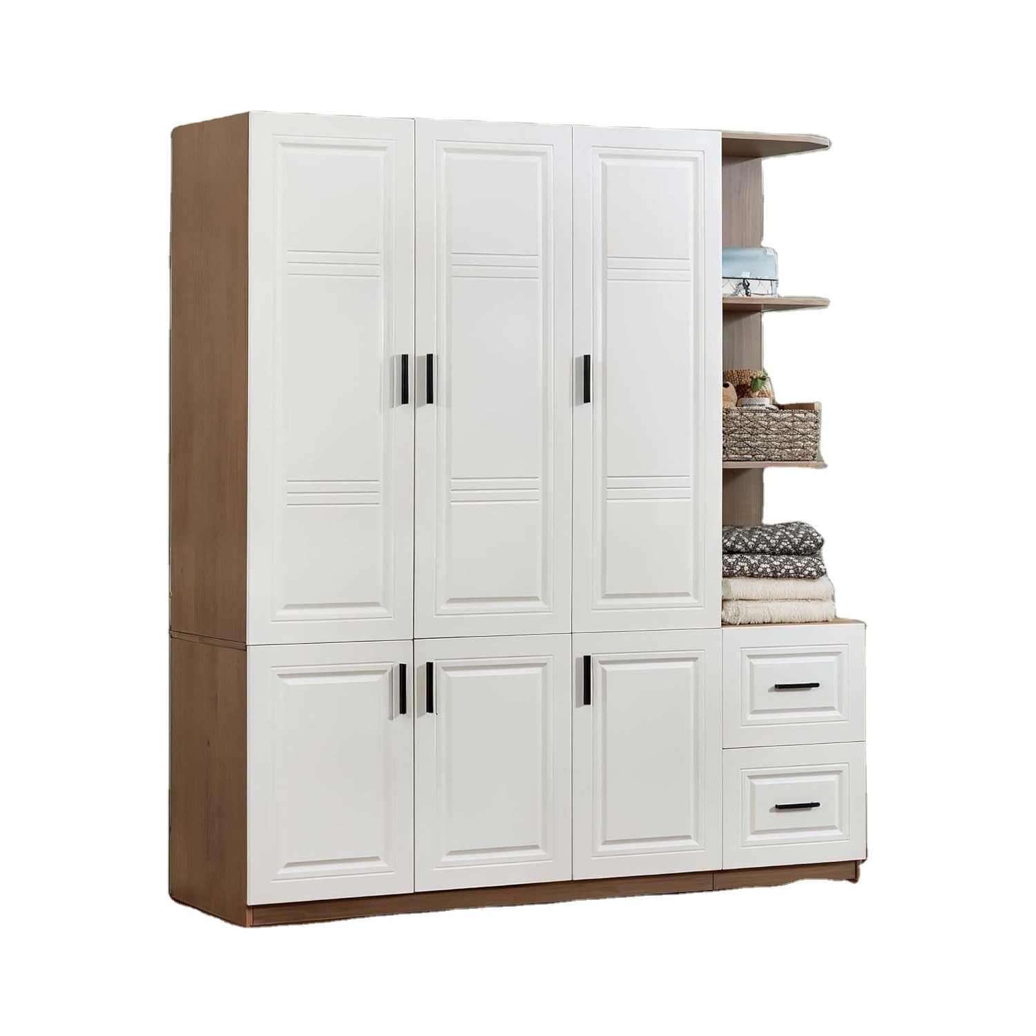 Wardrobe Closet Organizer Modern Bedroom Wardrobes With Shelves Large Storage  Wooden Children Wardrobe Cabinet  White