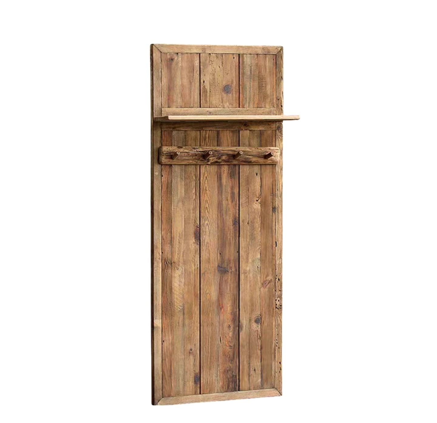 Scandinavian countryside log literature coat hanging rack against the wall coat rack floor B&B entryway entryway