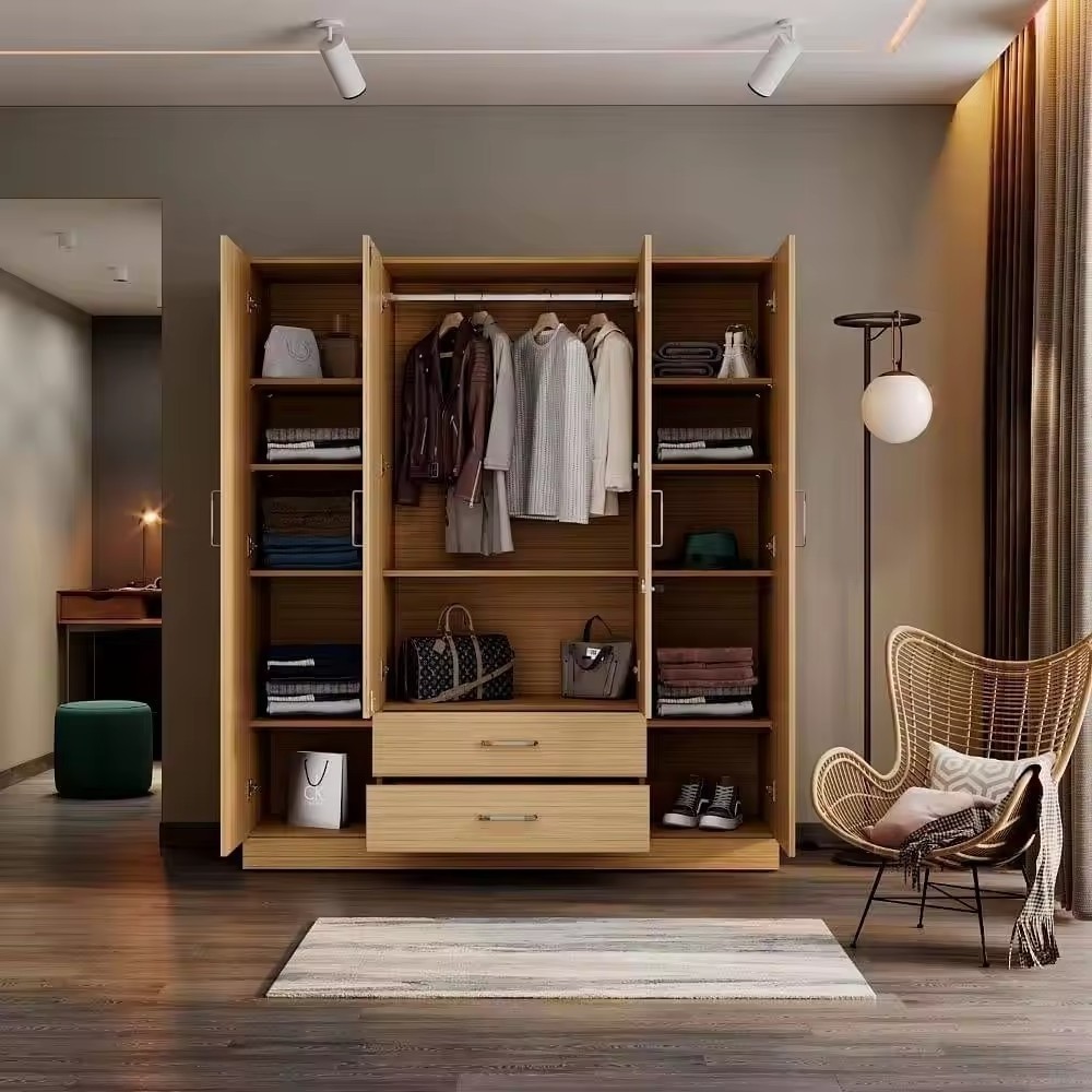 Storage Bedroom Furniture Factory Price Muebles Wardrobe Closet Cloth Home Furniture Wooden,PANEL armoire closet wardrobe