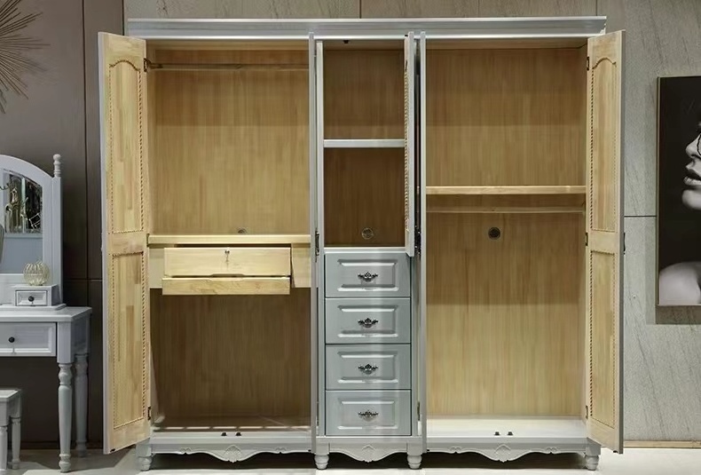 Combination Cabinet Bedroom wardrobe Solid Wood Bedroom Armoire Top Cabinet Modern Armoire