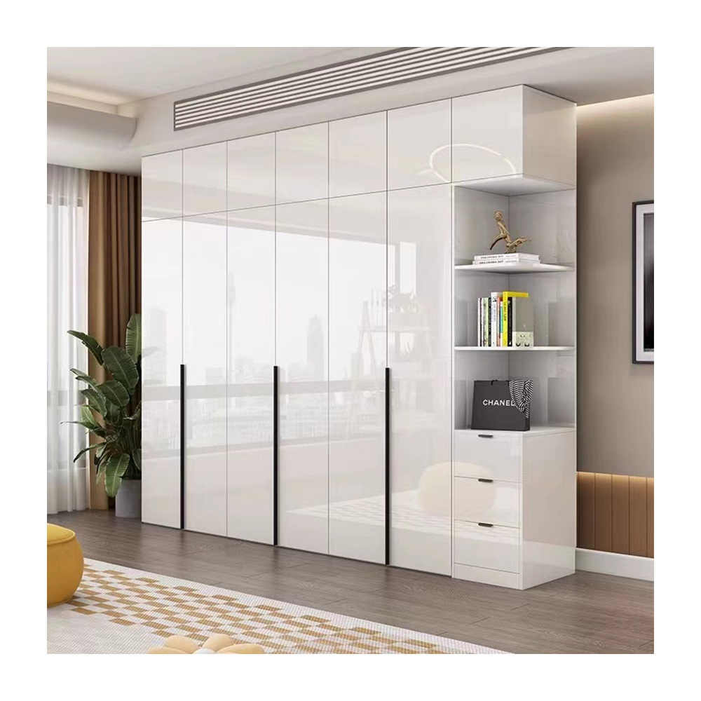 Plywood MDF  Wardrobe Bedroom Furniture PB WOOD PET Big Capacity Clothes Organizer Wardrobe Cabinet