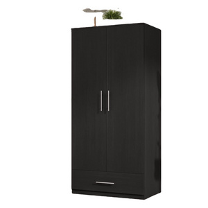 Wooden Clothes Wardrobe with 2 Doors Bedroom Furniture Wardrobe Closet  Factory Direct Freestanding Wardrobe Cabinet