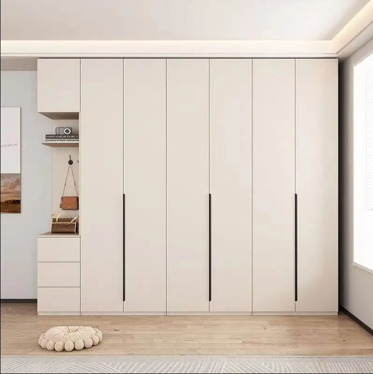 Plywood MDF  Wardrobe Bedroom Furniture PB WOOD PET Big Capacity Clothes Organizer Wardrobe Cabinet