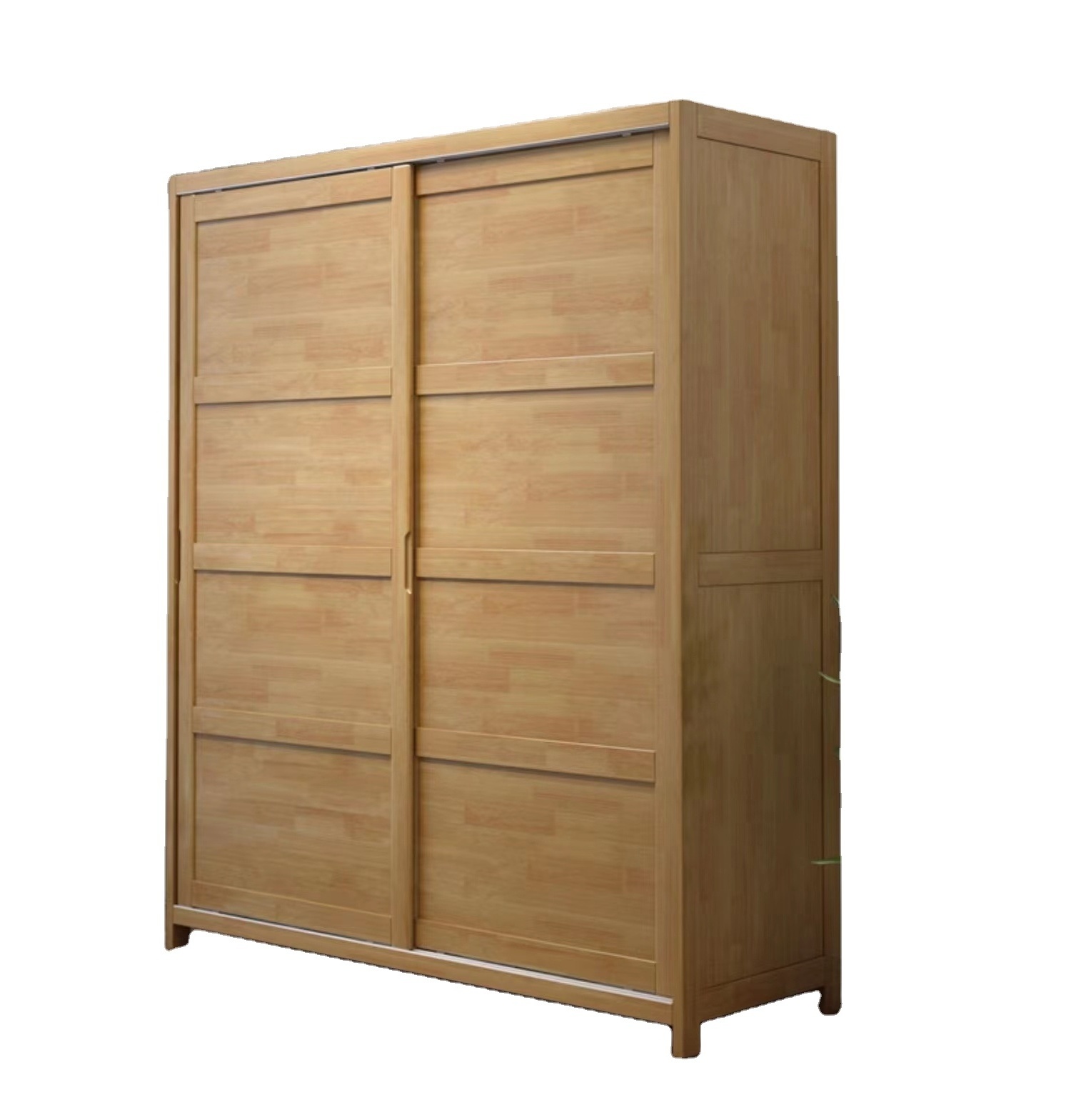 Nordic Solid Wood Sliding Door Wardrobe Portable Wardrobe Clothes Storage Bedroom Furniture Custom  Wardrobes with Shelves