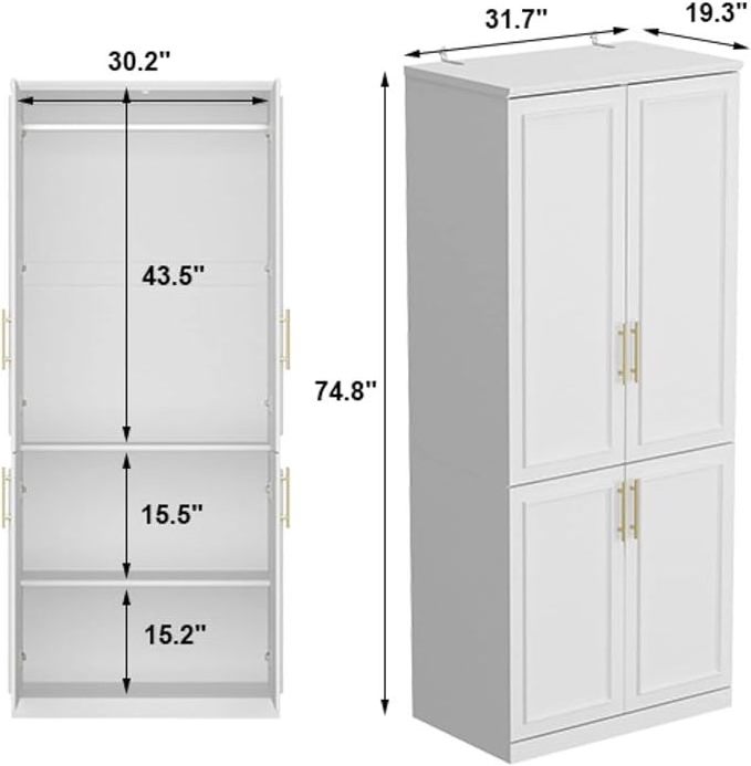 Solid Wood Bedroom Armoire Combination Cabinet Bedroom Cabinet Top Cabinet Modern Armoire