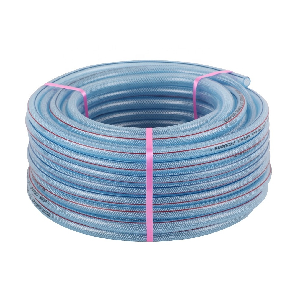 China  top transparent reinforced clear pvc braided hose pipe