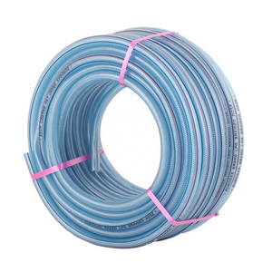 China  top transparent reinforced clear pvc braided hose pipe