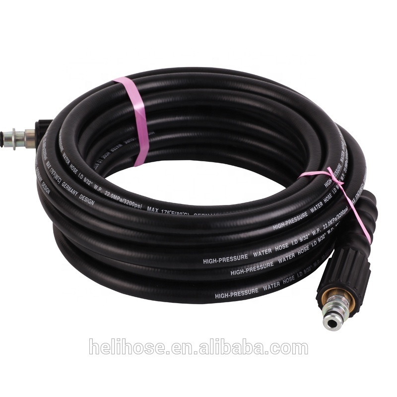 Different Sizes flexible  high pressure washing water hose  for car wash hose with quick connect fittings