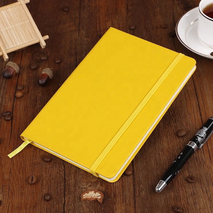 Hot sale Customized A5 /A6 Paper Diary Journal With Hardcover Custom Logo  PU Leather Notebook