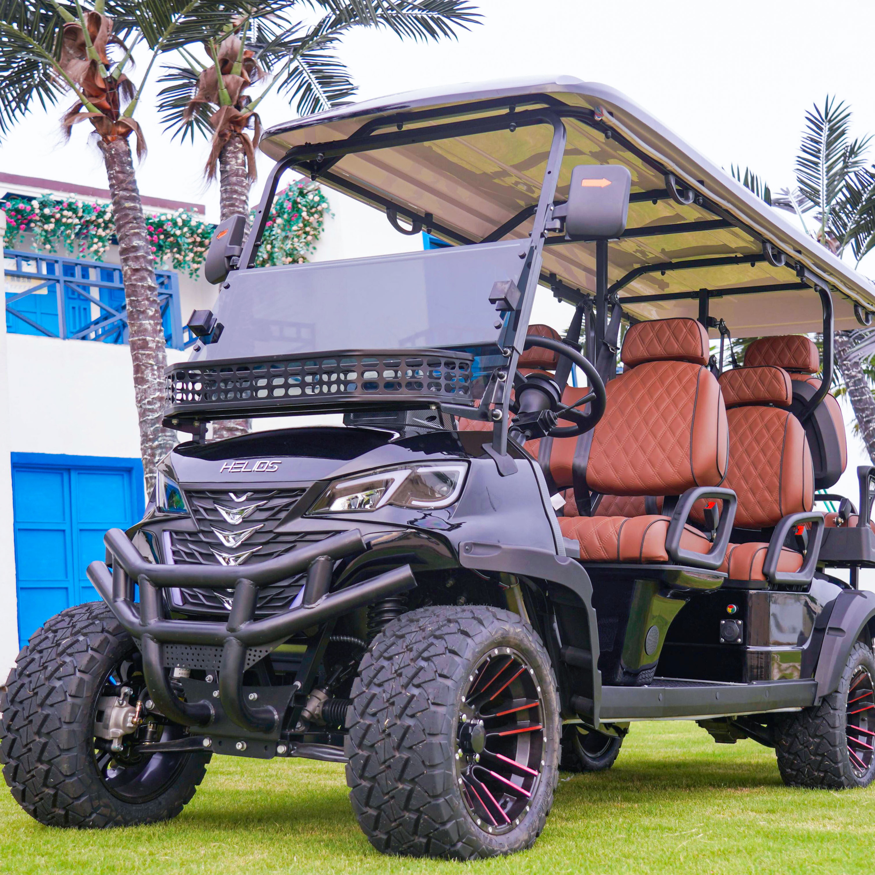 6 seater 72V lithium ion battery aluminum frame golf cart