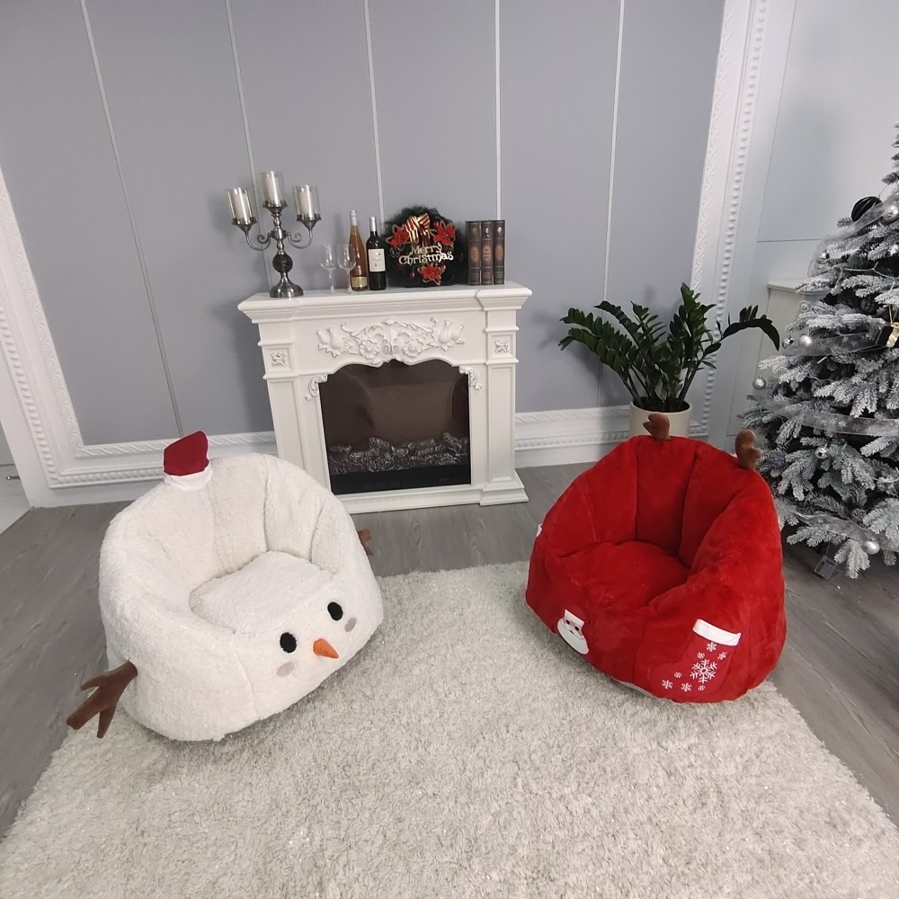 2022 Christmas theme Factory Direct Price Fashion Indoor Children Soft Sofa Seat Kids Foam Chair Snowman features child seats