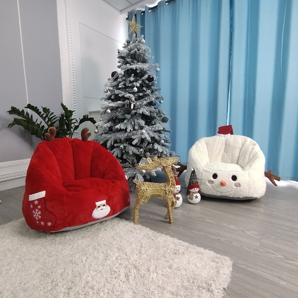 2022 Christmas theme Factory Direct Price Fashion Indoor Children Soft Sofa Seat Kids Foam Chair Snowman features child seats