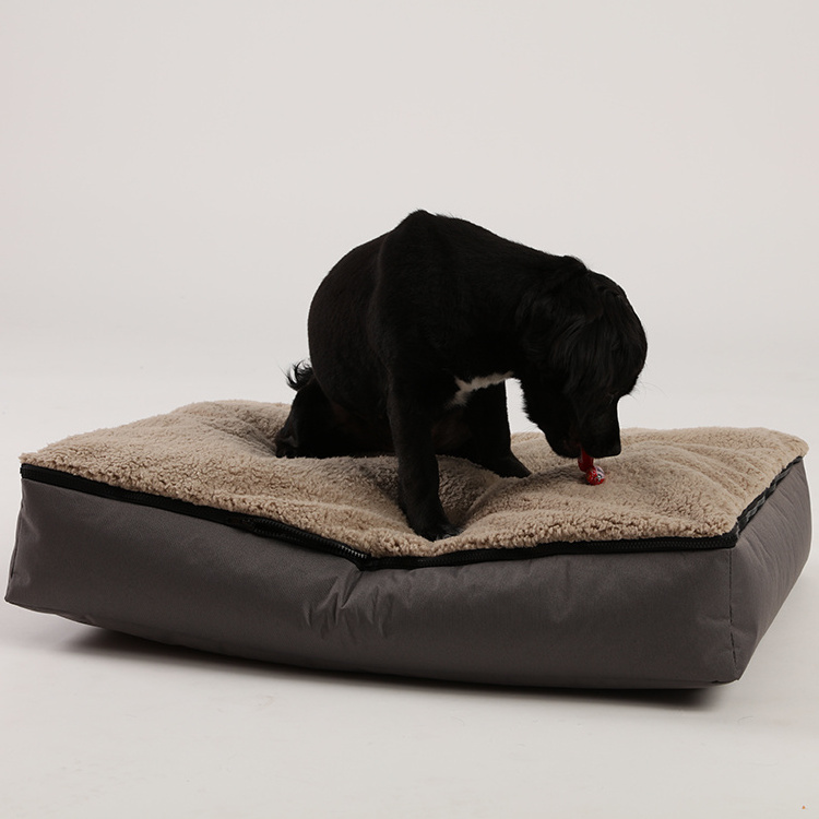 oxford fabric soft bean bag dog pet bed with sherpa wholesale dog beds