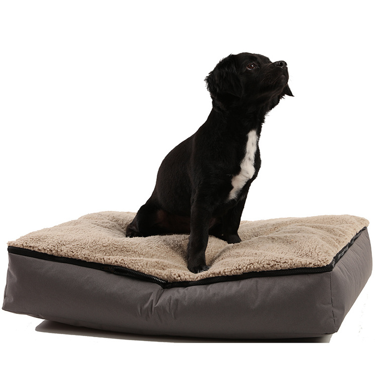 oxford fabric soft bean bag dog pet bed with sherpa wholesale dog beds