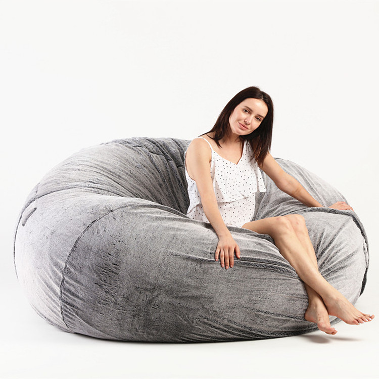 Living Room Sponge ball Giant Soft Velvet big lots bean bag chairs beanbag sofa cover foam sac Custom wholesale foam sofa sack