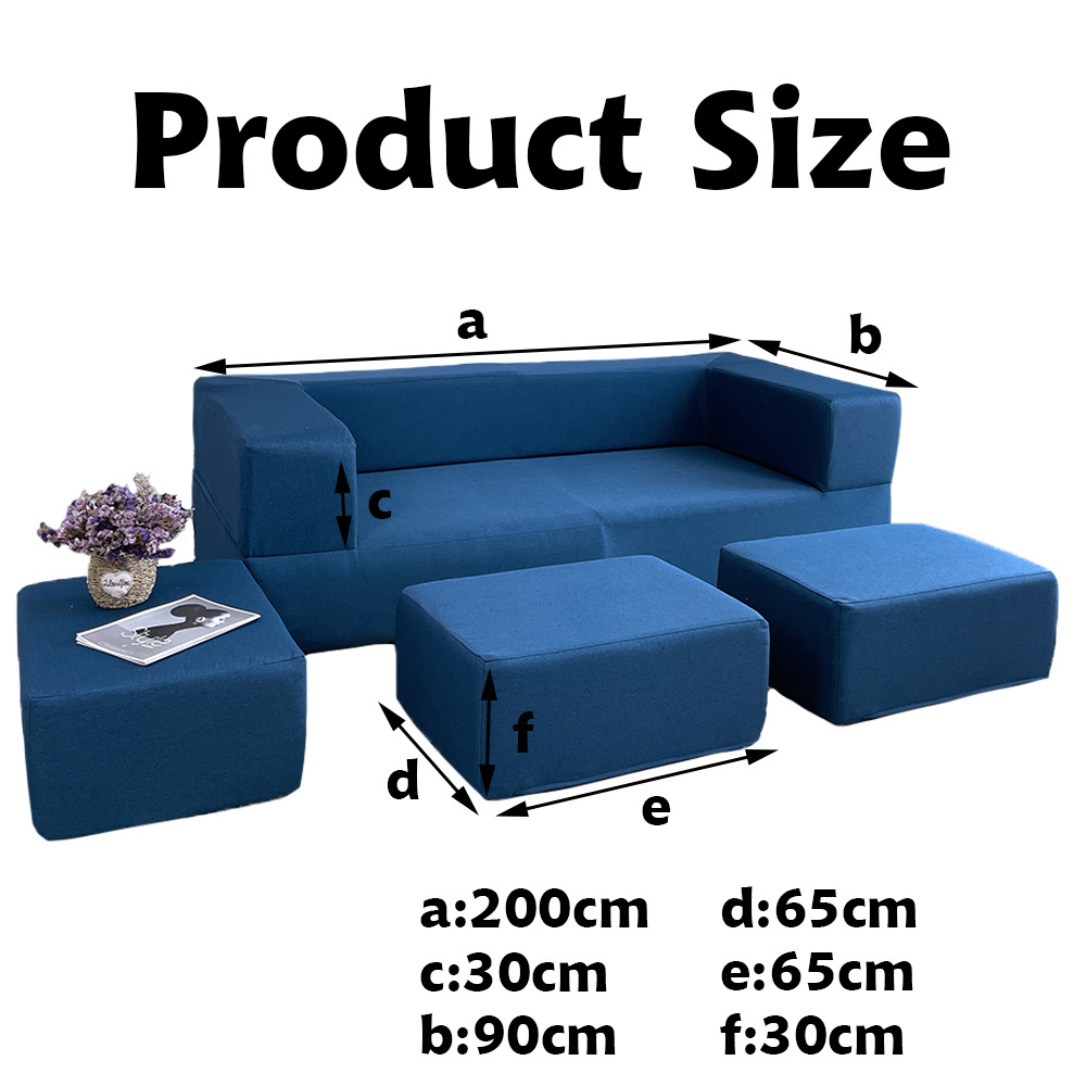 2022 new design modern 2 seats versatile sofa bed with high density foam sofa convertible bed Solid sponge sofa in living room