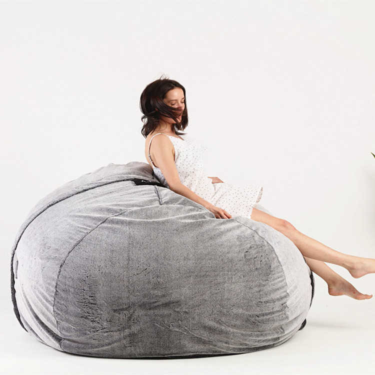 Living Room Sponge ball Giant Soft Velvet big lots bean bag chairs beanbag sofa cover foam sac Custom wholesale foam sofa sack