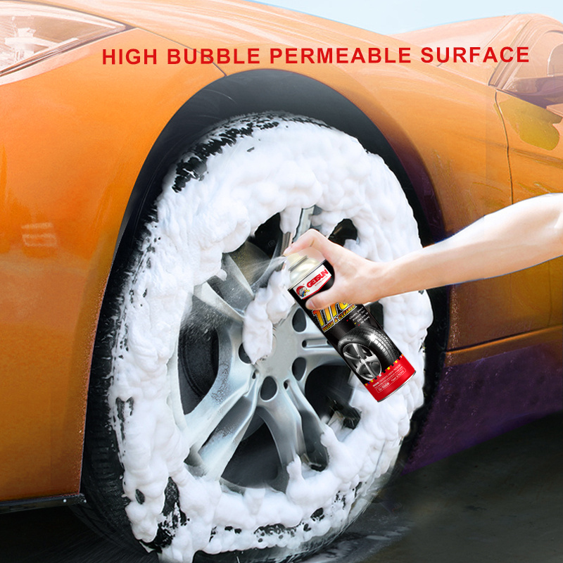 GETSUN Manufacturer Tire Foam Polish and Cleaner Auto Spray for Tire Cleaner