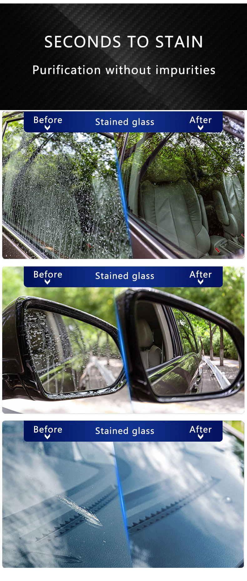 Multi-purpose Grease Remover Glass Cleaner Spray Liquid Cleaner for Lamp Mirror Window Windshield