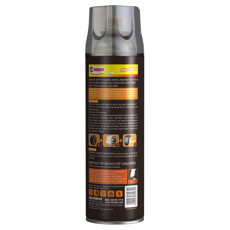 Getsun top tire foam cleaner spray and cleaner&shine spray 650ml