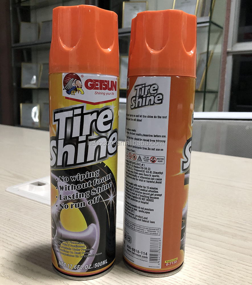 Getsun Wholesale Car Polish Tire Care Spray Tire Foam Tire Shine