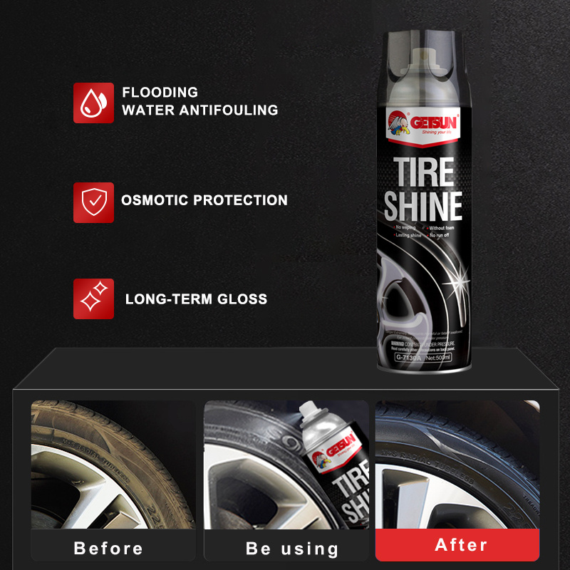 Getsun Car Care Tyre Shine Recover the Black Tyre  Shine Tyre Spray Cleaner