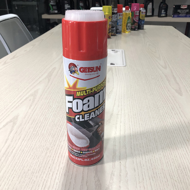 Getsun 650ml multi-purpose spray foam cleaner for clean car seat leather