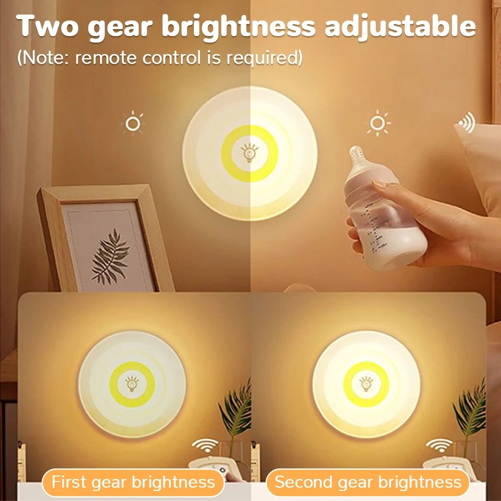 Super Bright 3W Kitchen Wireless Remote Control Dimmable Wardrobe Night Lamp Home Bedroom Led Night cabinet light