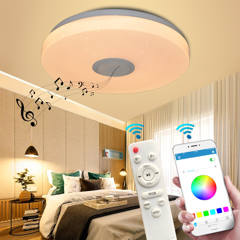 Timjay Smart WIFI RGBCW Dimmable TUYA APP Compatible  Alexa Google Home Bedroom Living Room Ambient LED Round Ceiling Light