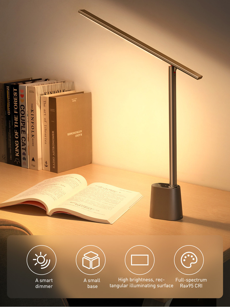 LED Desk Lamp Eye Protect Study Dimmable Office Light Foldable Table Lamp Smart Adaptive Brightness LED Table Lamp For Read