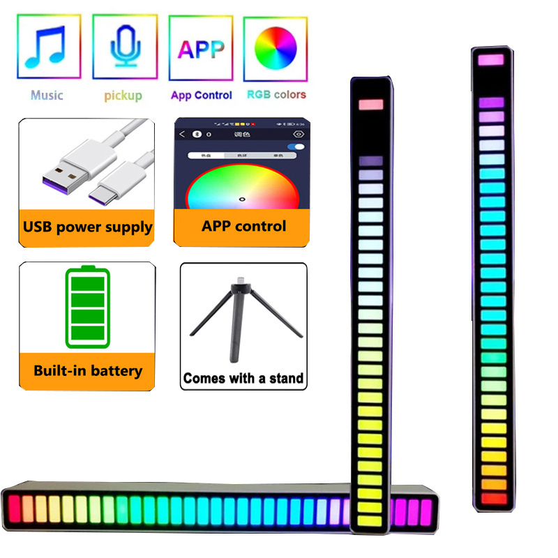 RGB LED Strip Light For Bar Car Room Music Sound Control Pickup Rhythm Ambient Lamp Atmosphere led night lights smart home light