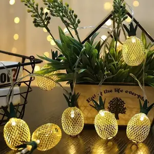 10/20 LED Pineapple String Lights Battery Operated Home Party Christmas Wedding New Year Garden Decoration Night Lights