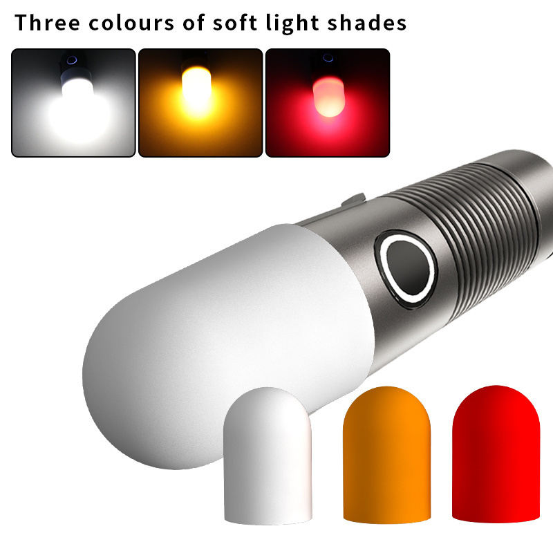 4*xpg mini high beam stepless dimming soft light shade waterproof rechargeable usb led tactical torch light flashlight