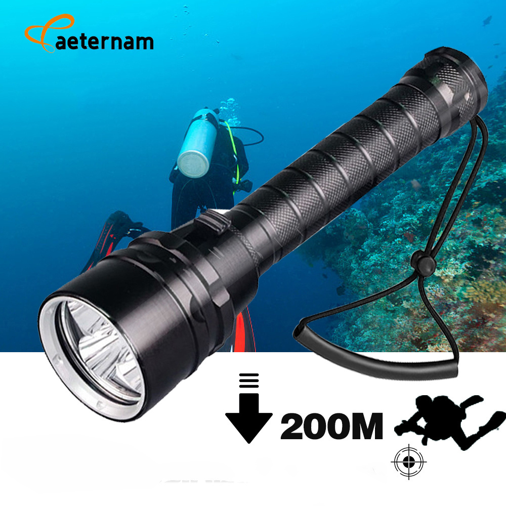 Super 20000LM T6/L2 Professional IP8 Waterproof rating Lamp Using 18650 Battery led Diving Underwater torch light flashlights