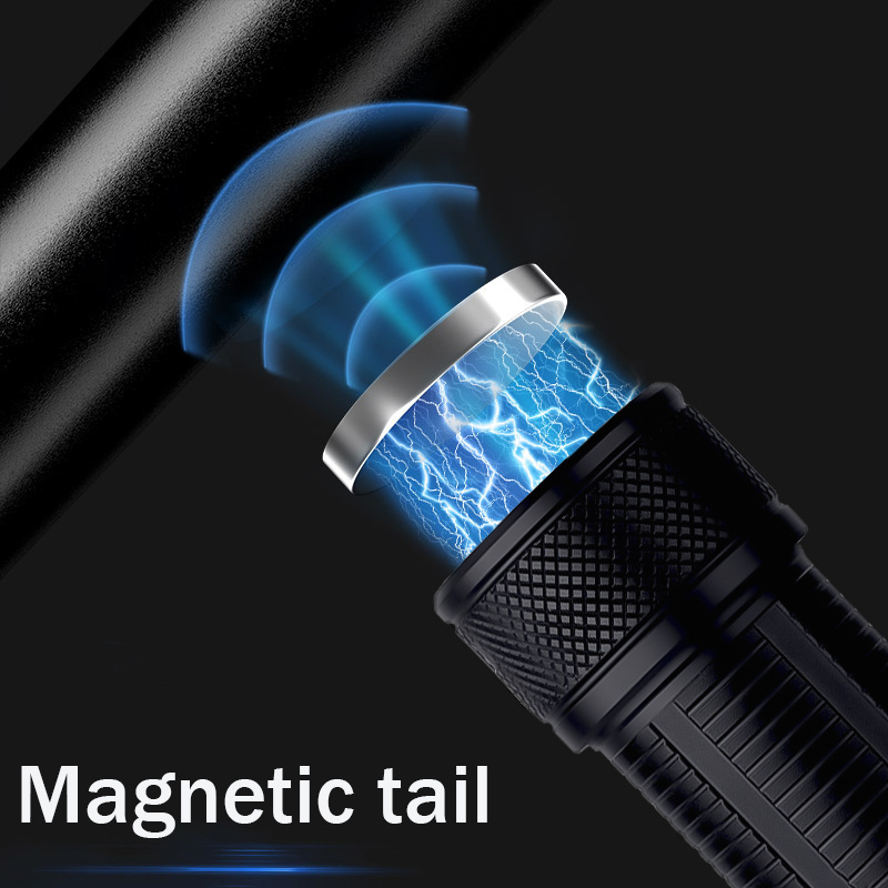 White Red Green Blue 4 Light Sources Magnetic Waterproof Cob  Usb Type-c Powerful Rechargeable Tactical Led Torches Flashlight