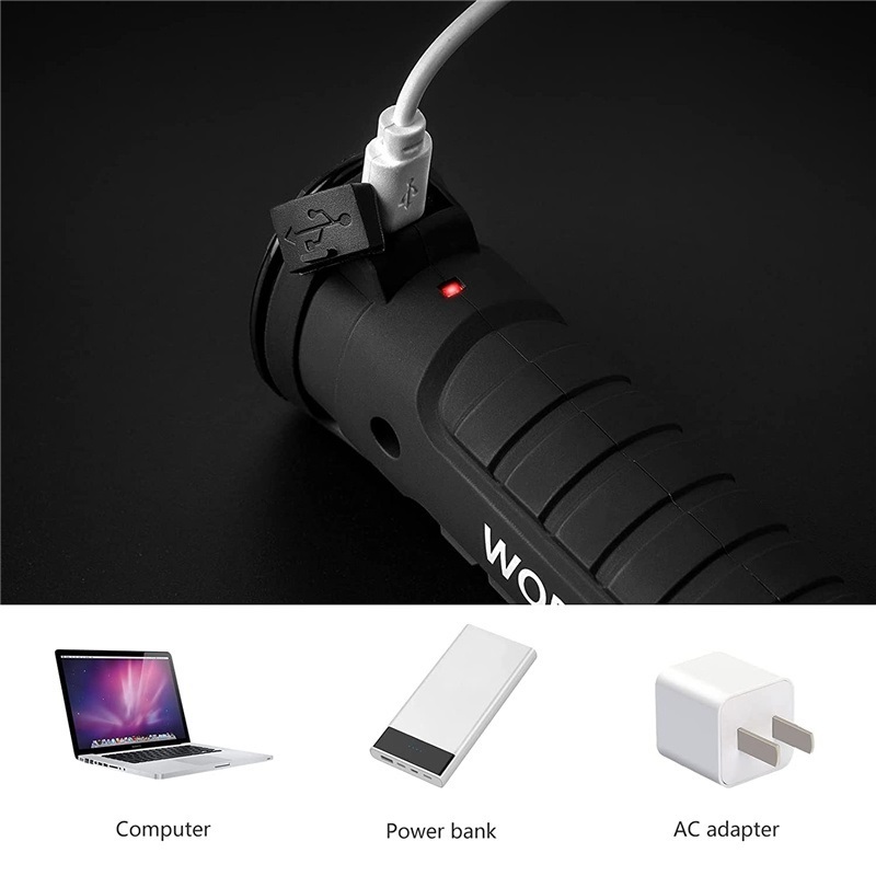 Portable 5 Modes Folding with Magnet & Hook Rechargeable USB led torch Work light flashlights