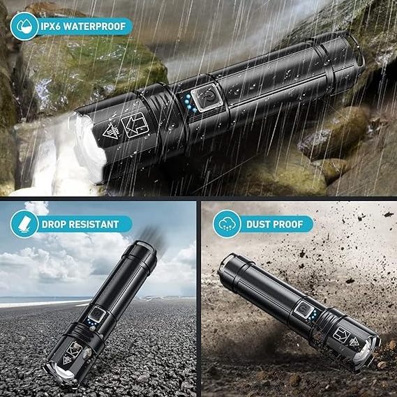 aeternam P70 3000 Lumen Power bank telescopic zoom waterproof rechargeable usb led tactical torch light outdoor flashlight