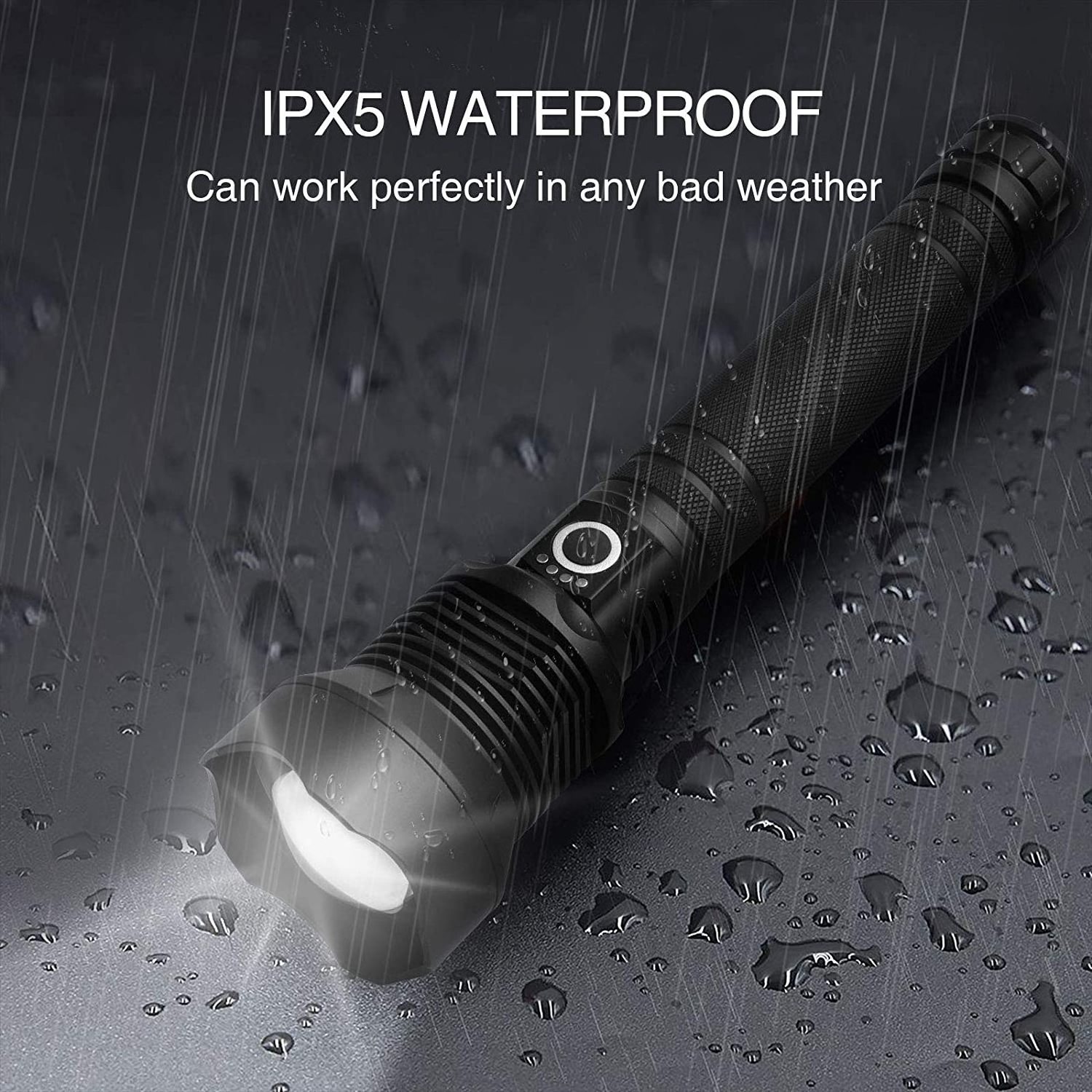 Free Sample High Lumens Super Bright Power Display Waterproof Zoomable Usb Rechargeable Torch Light Led Flashlights & Torches