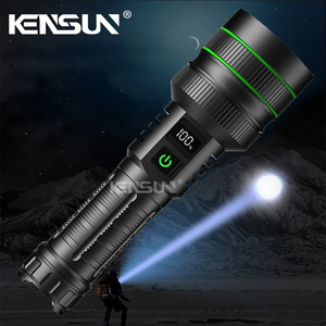 100000 lumens Power bank 1500m zoomable led waterproof flashlight long range powerful tactical torch light flashlight