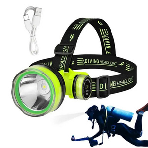 light usb rechargeable for camping, hiking, fishing1800 LumensWaterproof xpe Led Dive Head Torch Headlight For Diving  head lamp