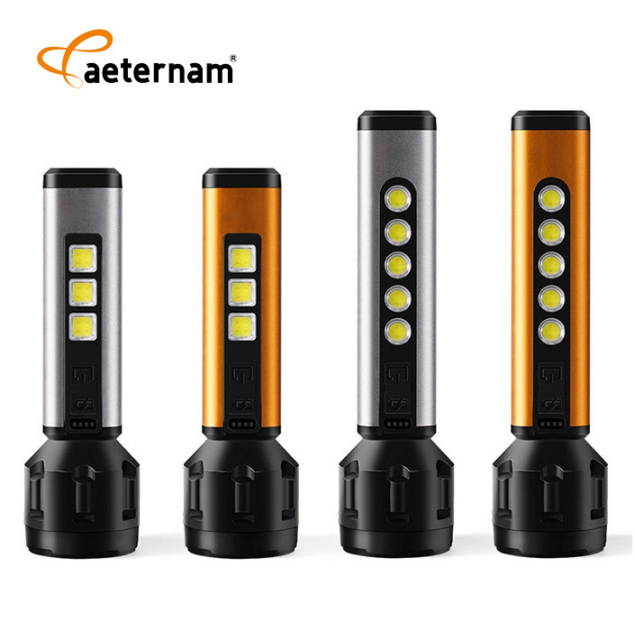 xpe cob side light long range waterproof rechargeable usb led tactical torch outdoor light flashlight