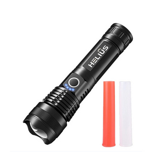 P70 Power display telescopic zoom Railway Baton waterproof rechargeable usb led tactical torch light outdoor flashlight