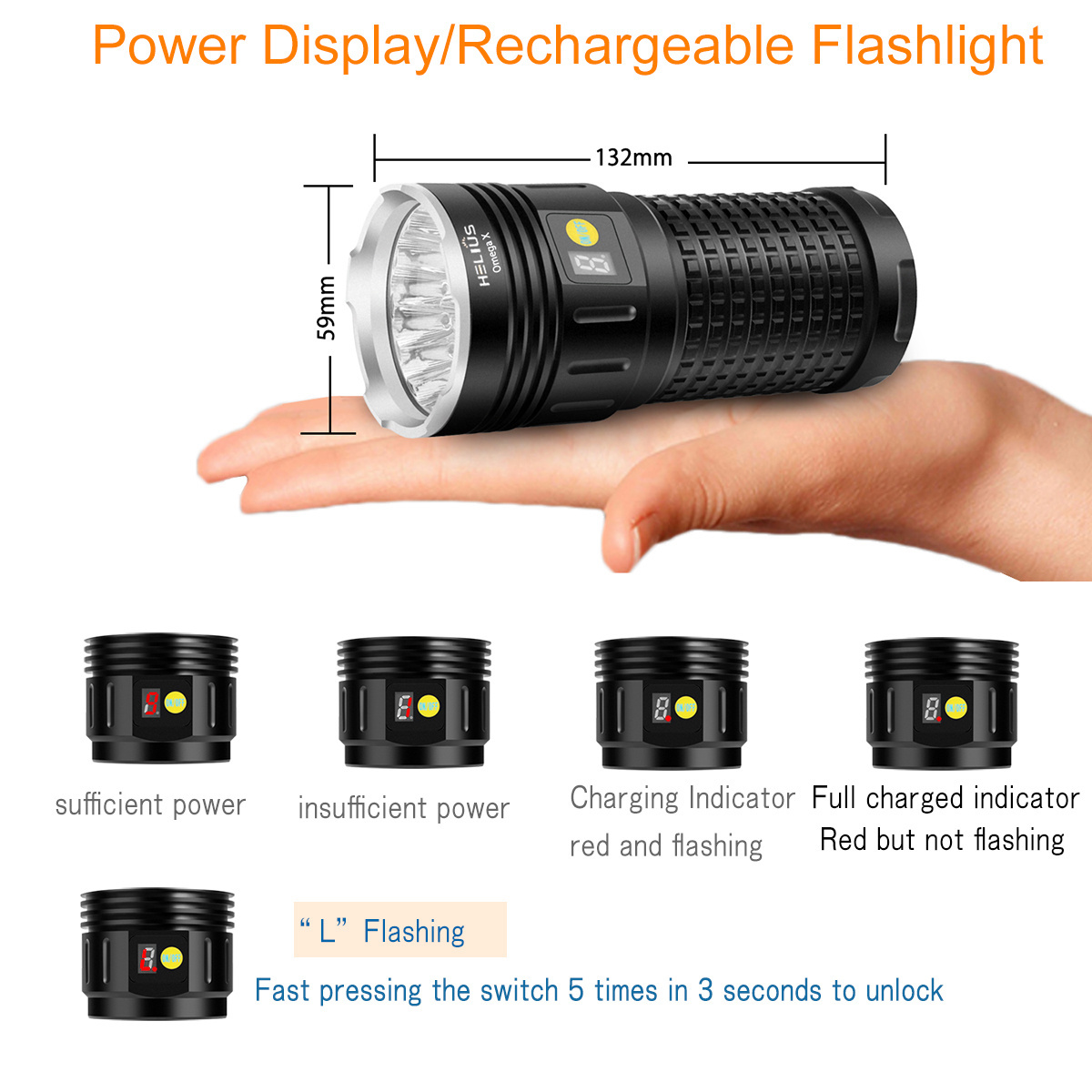 Super Bright 15000 lumens Linternas 18* T6 Taschenlampe Waterproof Torch Light USB Rechargeable Powerful LED Flashlight