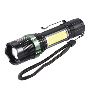 T6 COB side Variable Focus Charging Zoomable waterproof pen clip rechargeable usb led tactical torch light lantern outdoor f