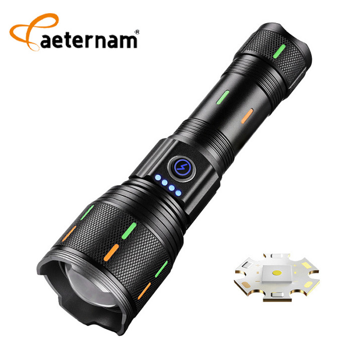 aeternam white laser p50 fluorescence Power bank telescopic zoom waterproof rechargeable usb led tactical torch light flashlight