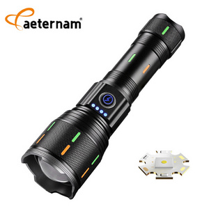 aeternam white laser p50 fluorescence Power bank telescopic zoom waterproof rechargeable usb led tactical torch light flashlight