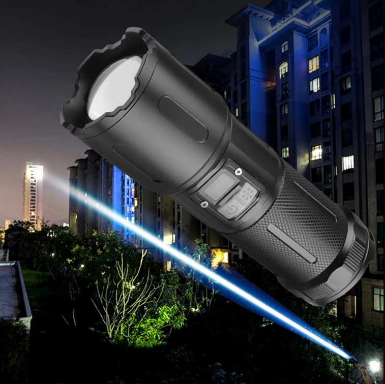 White lazer telescopic zoom cob tail light power bank waterproof rechargeable usb led tactical torch light outdoor flashlight